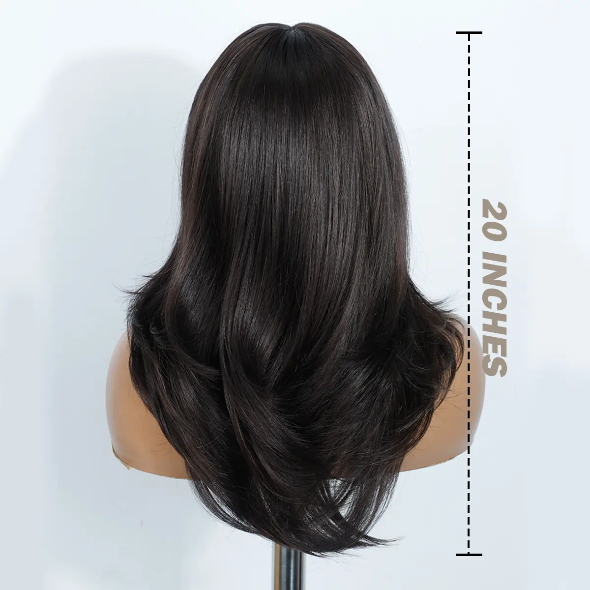 Style Icon] HD Lace Front Synthetic Wigs with Curtain Bangs 