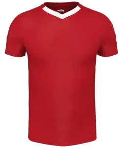 Unisex European-Inspired Munich V-Neck Soccer Jersey - 100% Polyester Fabric, Lightweight, Durable, for Playability and Comfort