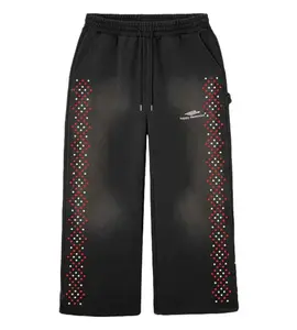 HMDD Crystal Sweatpants Black/Red
