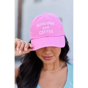 Sunshine And Coffee Pink Hat