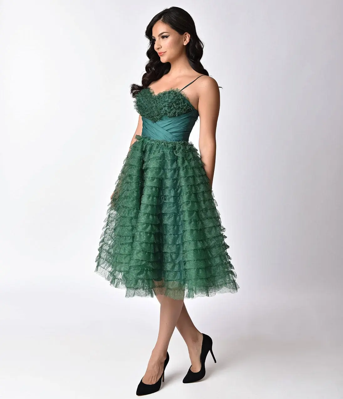 green emerald velvet dress This Is It Emerald Green Swing Dress – Shop the Mint