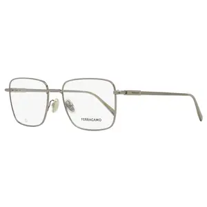Ferragamo Rounded Rectangular Eyeglasses SF2231 021 Light Ruthenium 53mm
