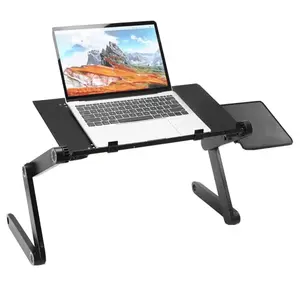 360° Adjustable Laptop Table Stand Lap Sofa Bed Tray PC Notebook Desk Assembled Garden Antique  Black