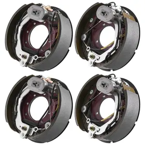 VEVOR Electric Trailer Brake Kit, 12.25x 3.375 Inch, 1 Pair Self - Adjusting Electric Brakes Kit for 8000 lbs Trailer Axle, Backing Plates for Braking System Part Replacement, Fit for Trailers, RVsVEVOR Super Brand Day
