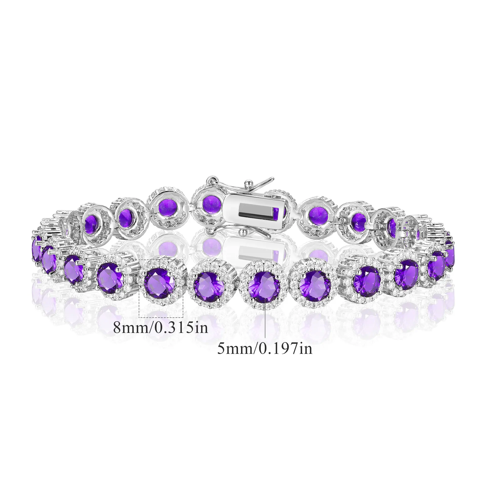 5mm purple bracelet