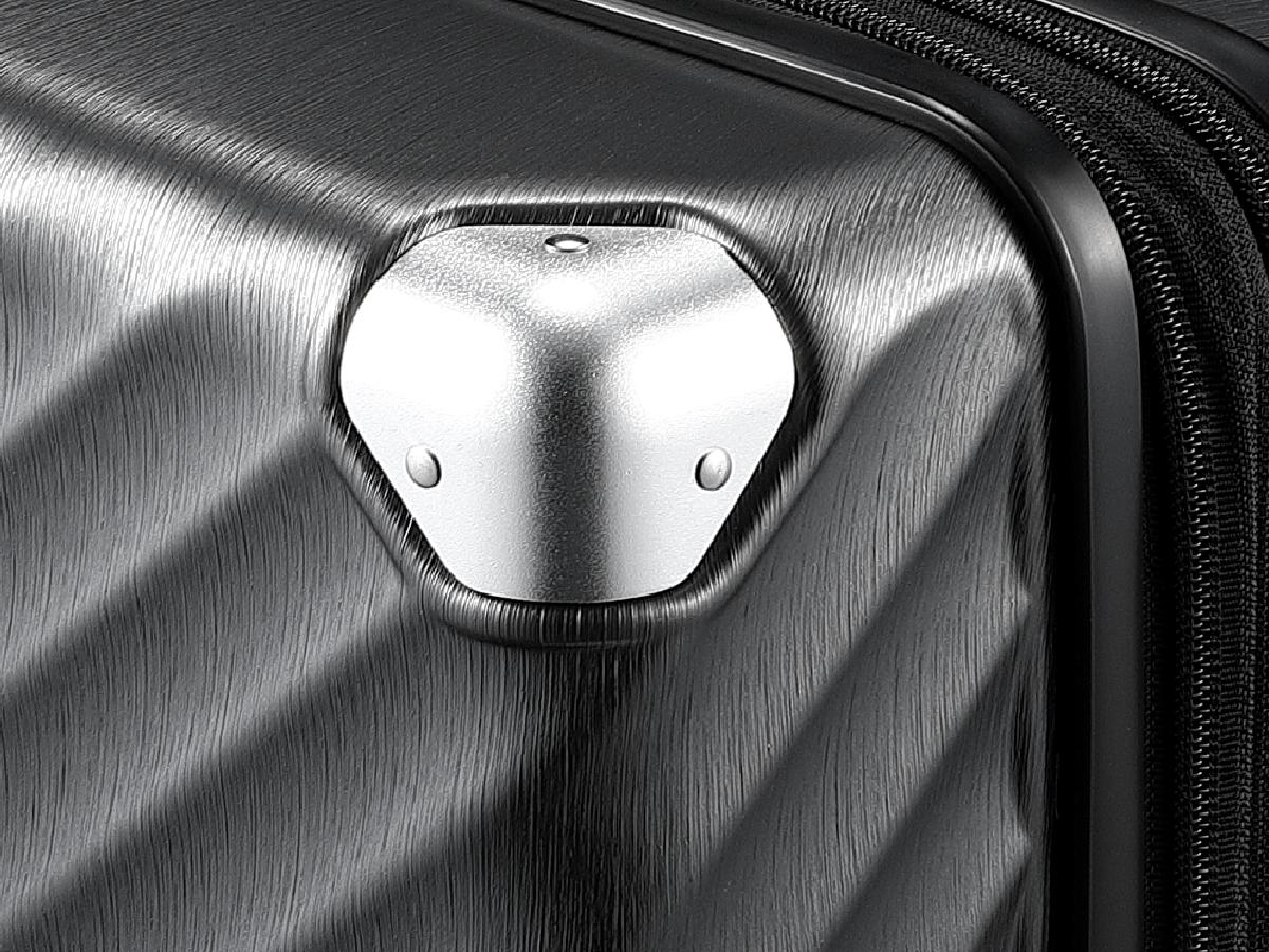 LUGGEX 24 Inch Trunk Luggage, Expandable PC Hard Shell Medium Checked Suitcase with Shock - Absorbing Wheels & TSA Lock