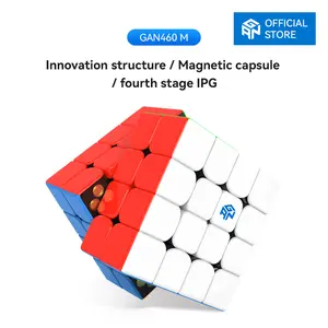 【Official Store】GAN 460 M 4x4 Magnetic Speed Cube Stickerless Puzzle Toy For Kids & Adults