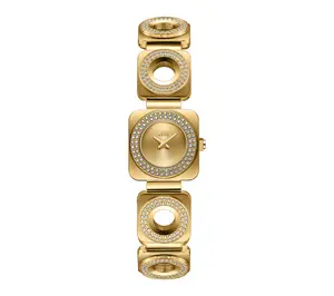 JBW Women's Chasm Crystal 18K Gold Plated Open Link Watch