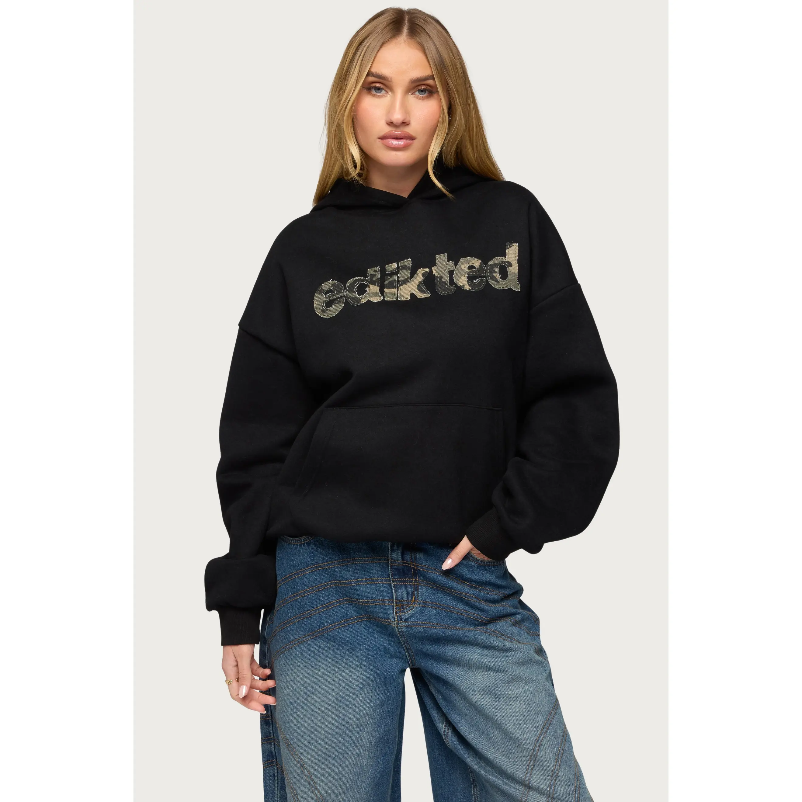 Camo Cutie Edikted Oversized Hoodie