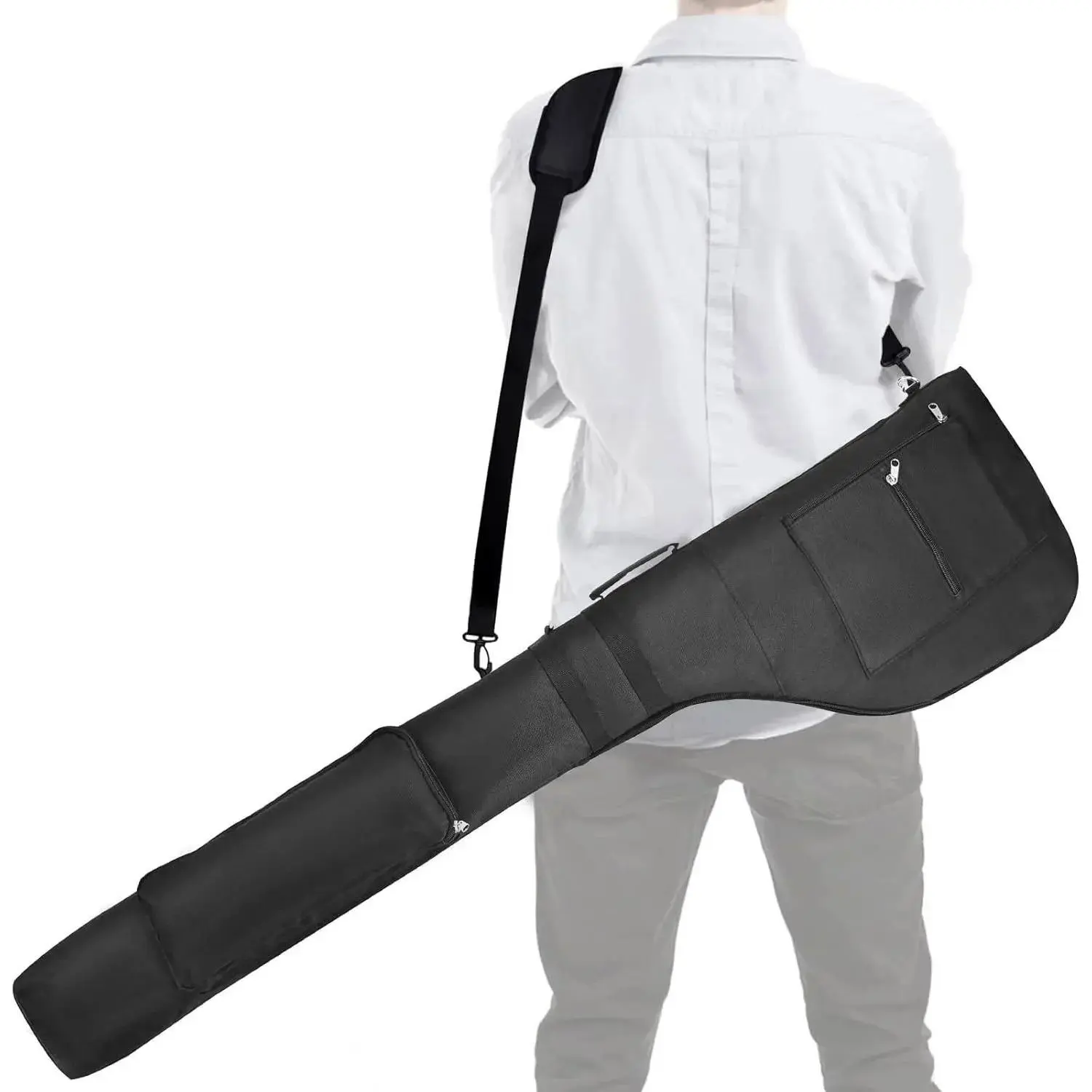 EagleGlo Golf Bag, Golf Travel Bag Foldable & Adjustable, Golf Carry Bag Holds A Full Set of Clubs, Golf Bags for 8-10 Golf Clubs, Small Golf Bag Practice Bag, Carry Golf Bags for Men, Women