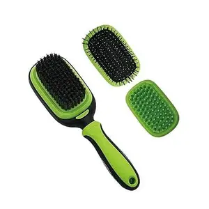 Pet Grooming Brush 5 in 1 Pet Massage Kit Dog Brush Cat Brush Bath/Bristle/Pin Brush Dog Deshedding Tool Dematting Comb for Dog and Cat with Long or Short Hair (Pack of 1)