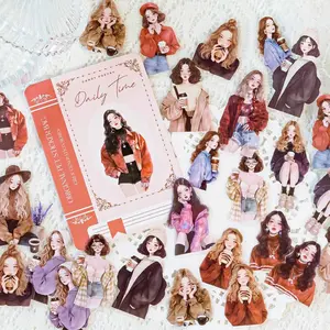 Character Pattern Sticker, 30pcs PET Material Decorative Sticker, DIY Decorative Sticker for Phone Case & Water Bottle & Scrapbook, Cellphone