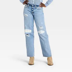 Women's Western Low-Rise Baggy Crafted Jeans - Universal Thread Women's Western Low-Rise Baggy Crafted Jeans - Universal Thread