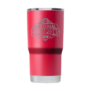Ohio State 2024 National Champs Laser Etch 20oz Red Tumbler