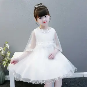 Princess-style Lace Dress with Shawl Fairy-like Skirt Medium-to-Large Size Children's Spring Outing Photo Tulle Dress for Kids