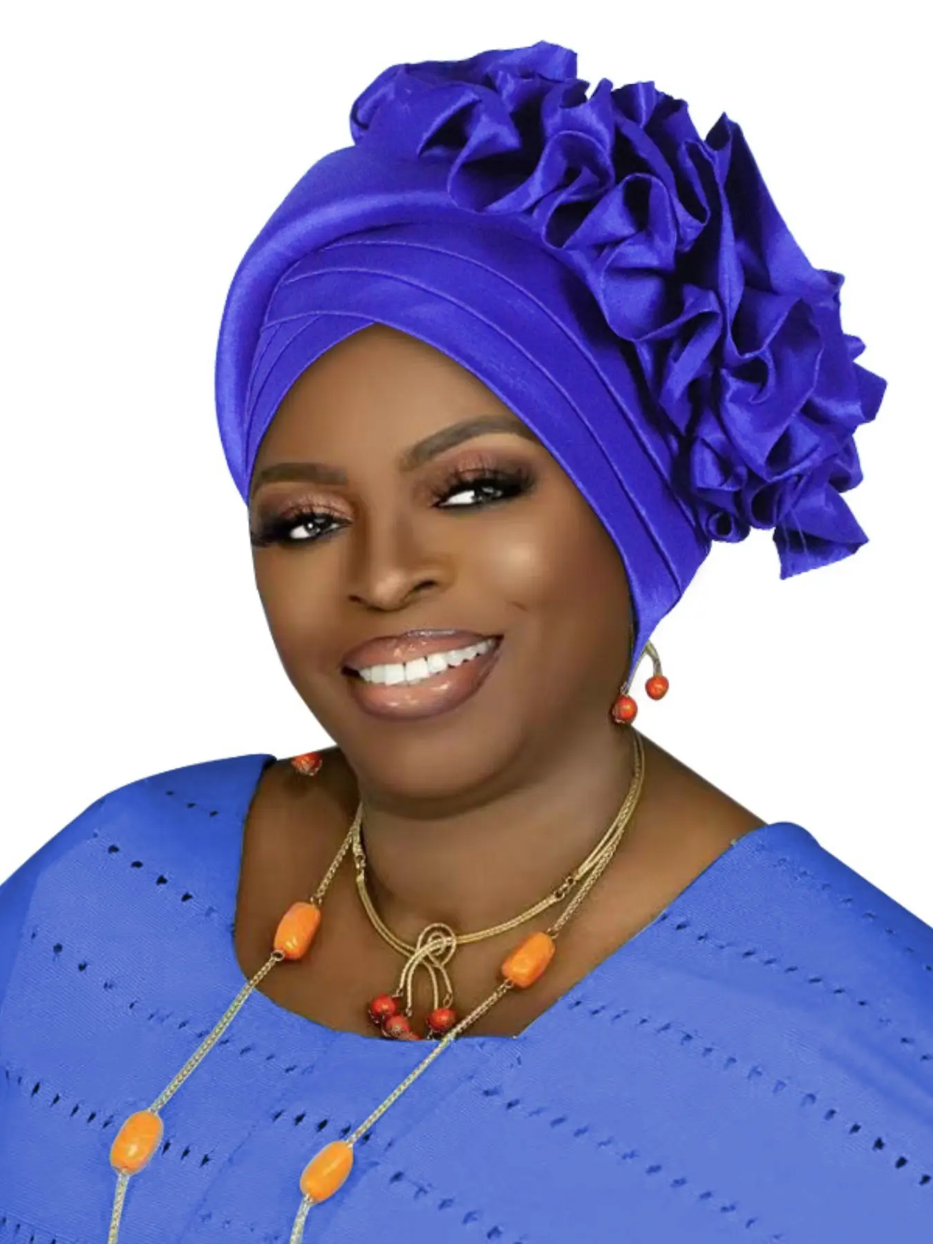African Style Floral Headscarf Hat, Fashion Turban, African Head Wraps, Fashionable Versatile Hair Accessory, Decorative and Practical, Ideal for Women Daily Wear, Parties, Religious Occasions
