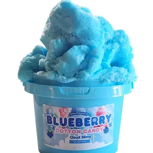 Blueberry Cotton Candy Cloud Fluff Slime - 10 oz Bucket - Non-Sticky - Sensory - Made in USA