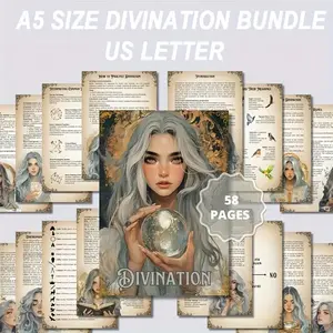 A5 Tarot Card Guide Book Tutorial, 55-Page Witchcraft & Spirituality Exploration Manual, Perfect Gift for Beginners, Enhance Decision-Making Skills
