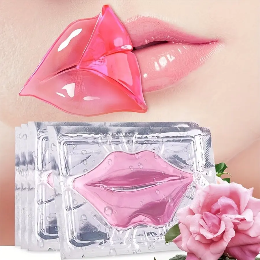 10 Pcs Hyaluronic Acid Lip Mask, Moisturizing Hydrating Anti-Cracking Smooth Lip Lines Lip Sleeping Patch, Nutrient-Rich Lip Care Gift Set for Women