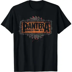 Cotton Short Sleeve Pantera Cowboys From Hell Saw Logo T-Shirt for Men Women Vintage Streetwear Graphic tees Top Casual graphic tee