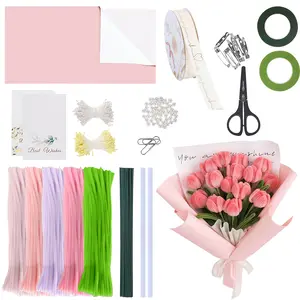 500Pcs Flexible Chenille Stems Craft Set - Easy to Bend Pipe Cleaners for Flower Arrangements & Dolls - Comprehensive DIY Bouquet Kit for Beginners & Family Workshops