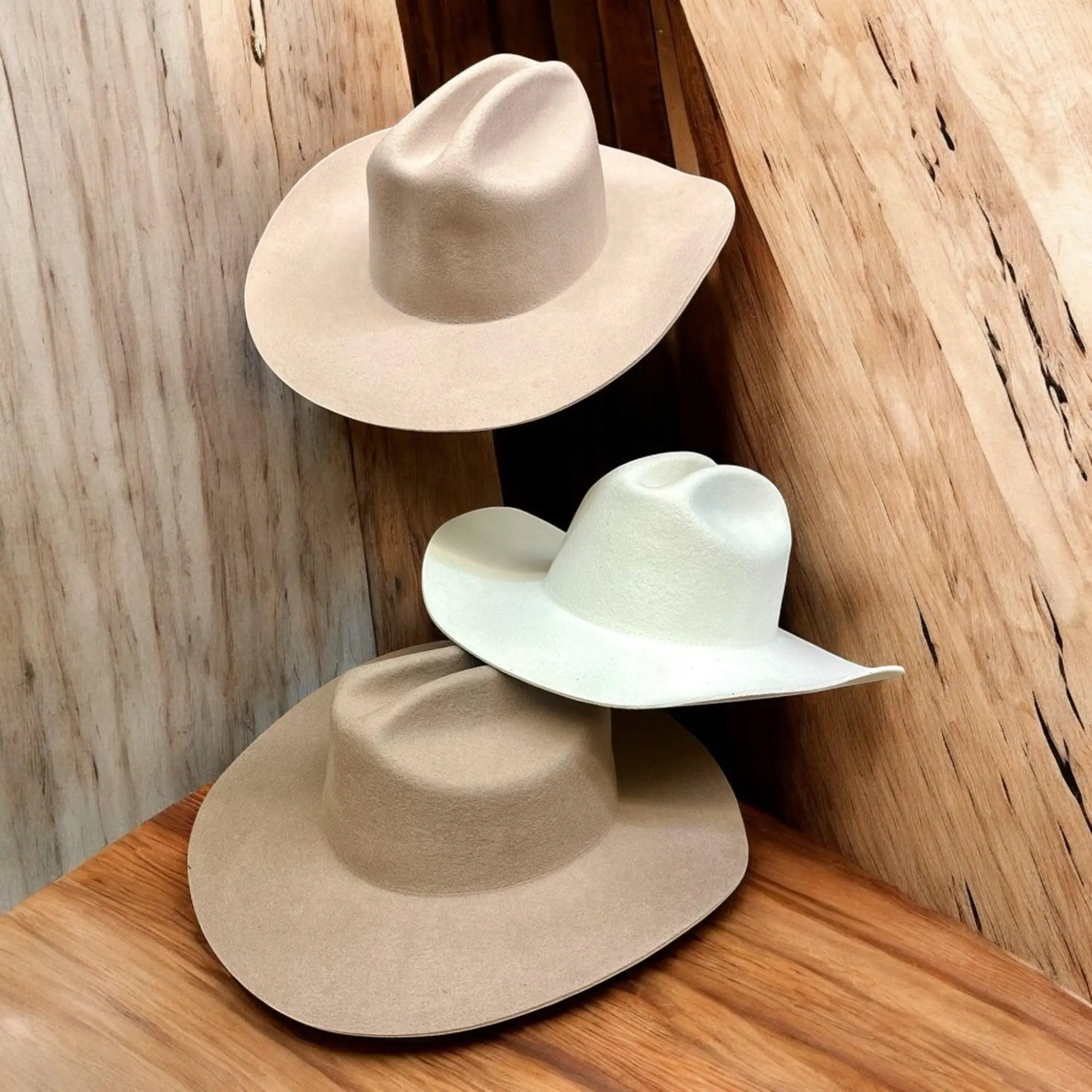 Australian Wool Cattleman Hat for Women, Plain Wide Brim Design with Adjustable Sizing for Custom Hat Bars, Cowboy Hat
