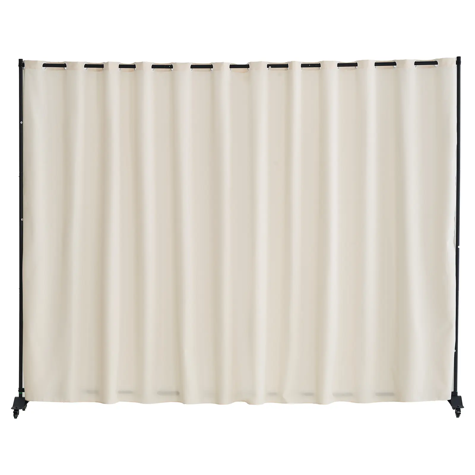 【SummerFinds】VEVOR Room Divider, Portable Panel Room Divider with Wheels Curtain Divider Stand, Freestanding Room Divider Privacy Screen for Office, Bedroom, Dining Room, Study, Beige