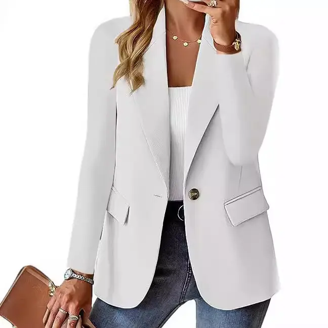 Womens Casual Blazers Open Front Long Sleeve Work Office Suit Jackets Blazer