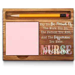 Nurse Practitioner Sticky Note Holder Thank You Appreciation Gifts for Men Women NP Office Desk Self-Stick Note Pad Holders