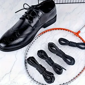 2 Pairs Round Wax Laces, Waterproof Lazy Shoe Laces for Sports Shoes, Casual Shoes, Formal Shoes, Unisex