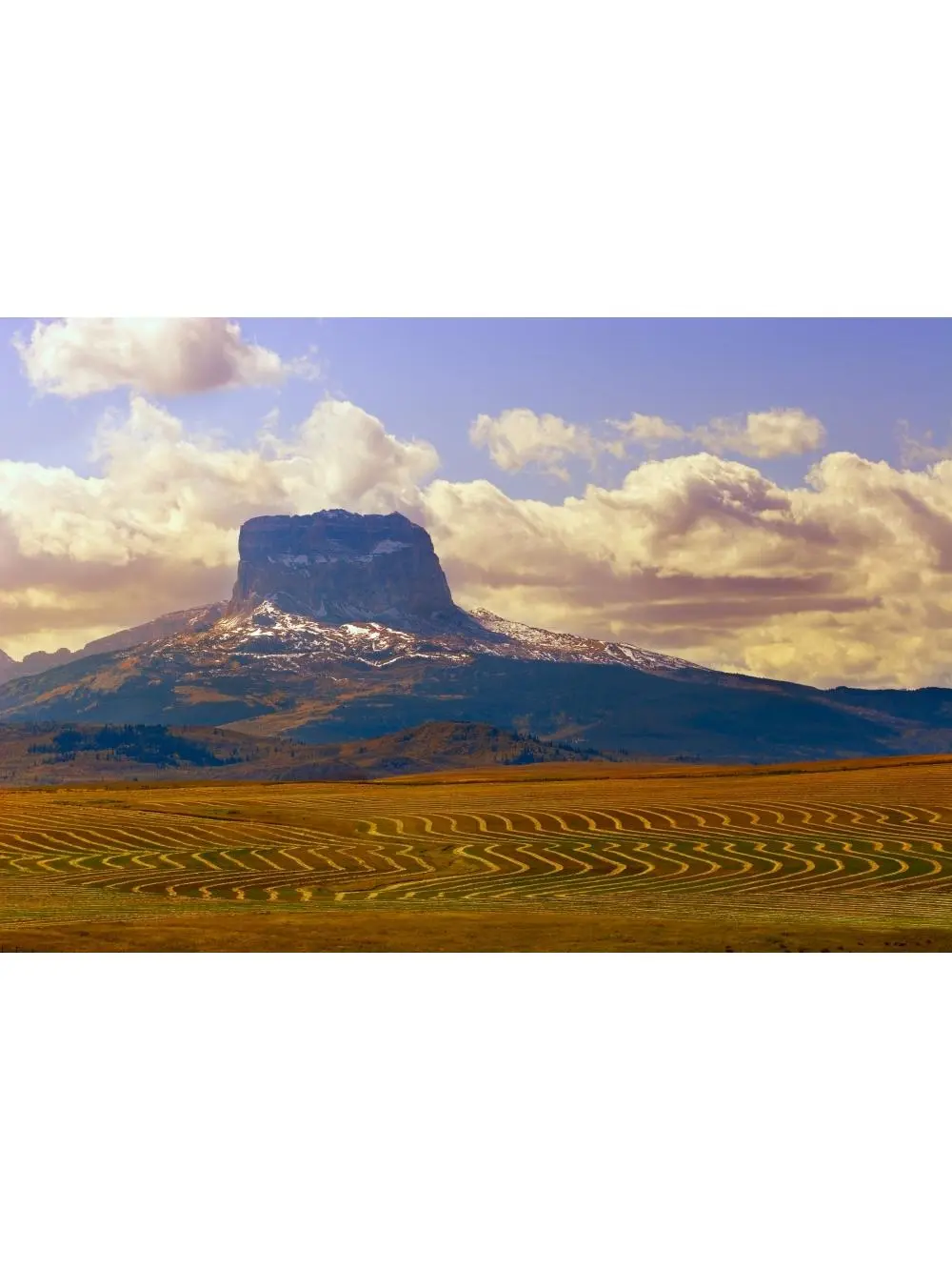 Mountain & Farmers Field Poster Print by Don Hammond, 17 x 11