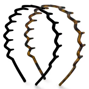 Vintage Plastic Headband Wave Band Teeth Women Men Hairband Classic Fashion 90s Hair Accessories Practical Gift