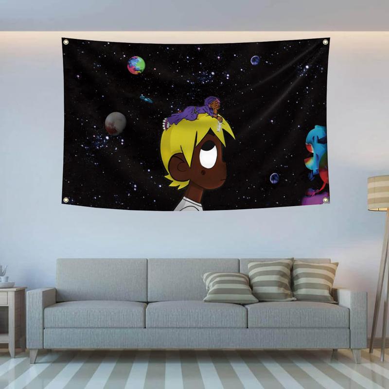 Luv vs the World  Flag Tapestry (3x5ft,Durable, Polyester) Brass Grommets For College Dorm Man Cave