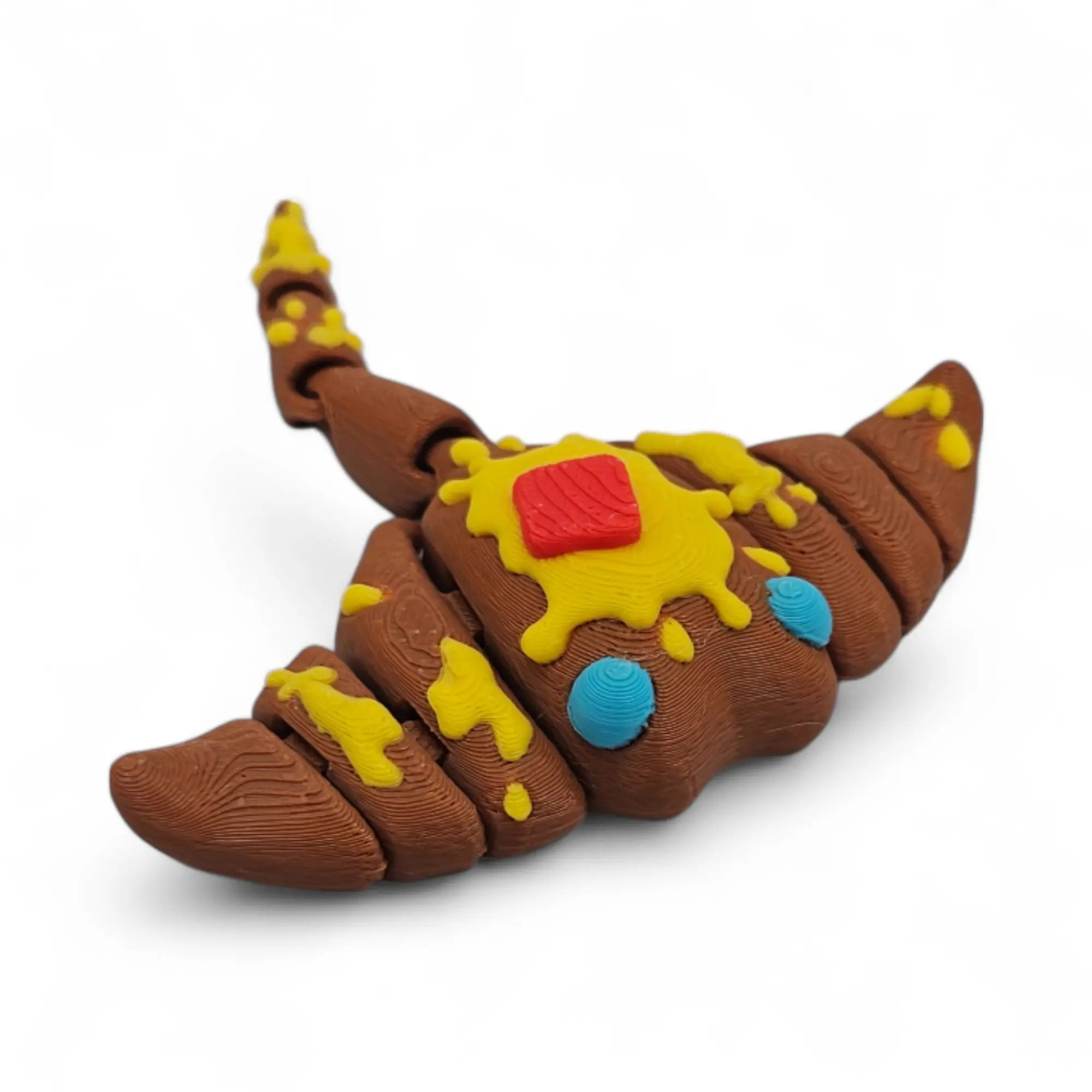 Articulating Manta Ray Figurine – 3D Printed Fidget Model – Posable Desk Display