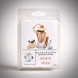 V.A. HANDCRAFTED "BEACH MODE" Luxury Scented Artisanal Wax Melt Limited Edition 2025 Summer Collection Handcrafted Soy Blend Wax Melt with Mellow Pineapple Banana & Vanilla Fragrance