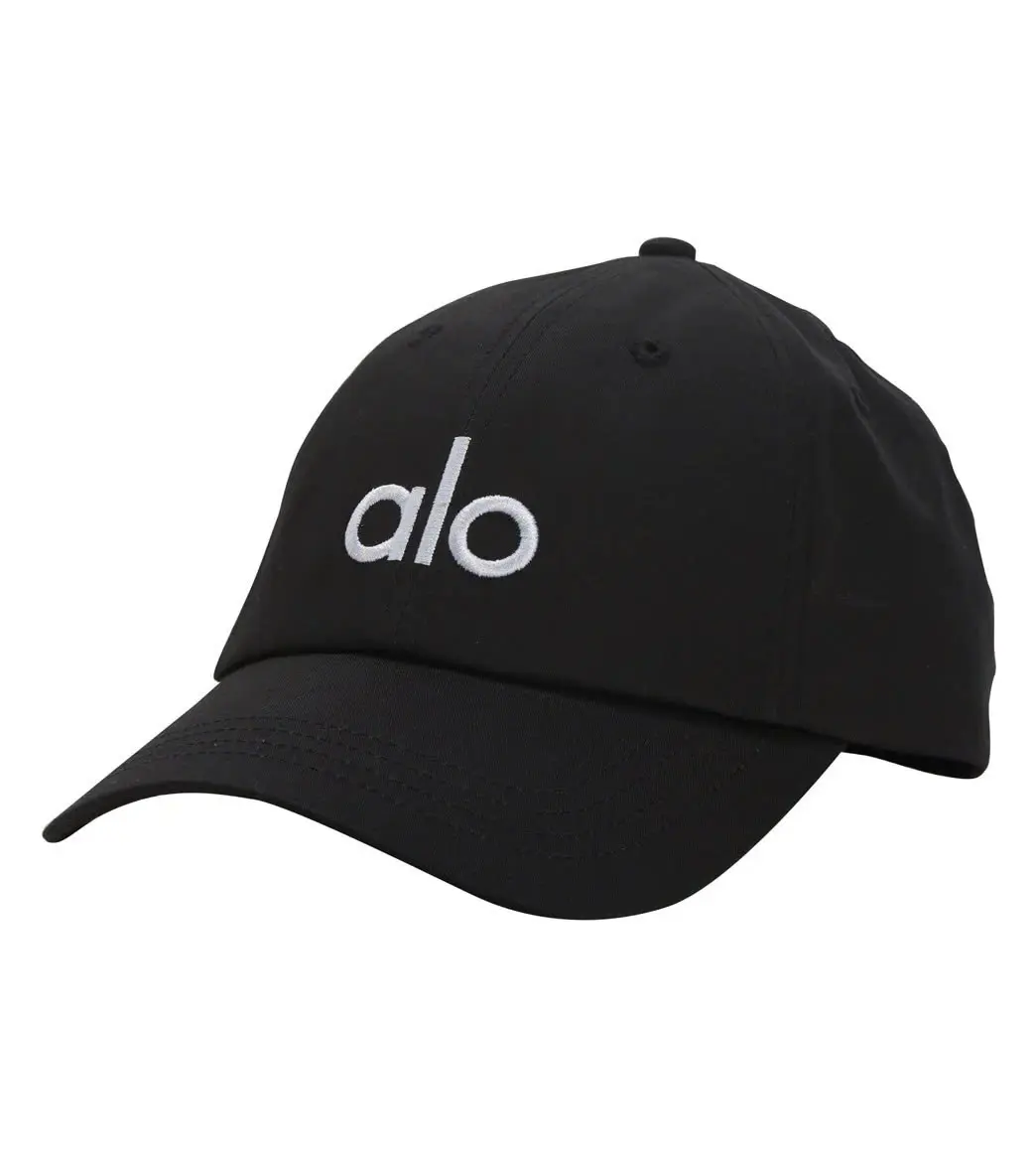 Women's Performance District Trucker Hat - Off-Duty Minimalist White Baseball Cap with Black Letter "O" Design, 100% Polyester, Sun Protection, Durable Outdoor Headwear for Running & Activities