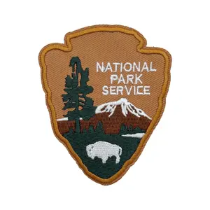 National Park Service Embroidered Velcros Patch Morale, Tactical Hook & Loop Fastener for Backpacks, Bags Military Embroidery Design