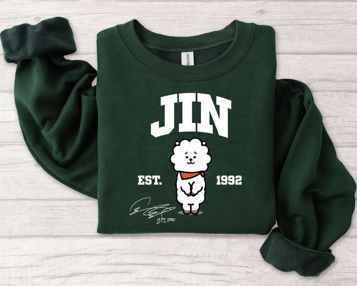 Jin Est.1992 Shirt/Sweatshirt/Hoodie, BT21 Chibi Cute Sweater, Gift for fan, KPOP tour 2026