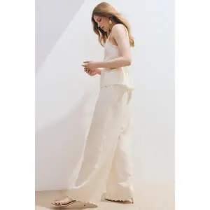 H&M Straight scalloped trousers