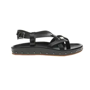 MIA Womens Zurie Studded Slingback Strappy Casual Sandals Casual Low Heel 1-2" - Black