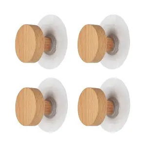 Wooden Hook Geometric Shape Wood Wall Hook Wooden Coat Peg Coat Hanger for Hanging Clothes Hat Scarves and Towel in Bedroom