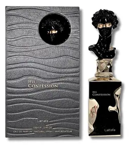 Lattafa His Confession Eau De Parfum Spray for Men, 3.4 FL.OZ Unisex Long-Lasting Fruity Musk Fragrance Vanilla Men's Premium Scents Rich Scent