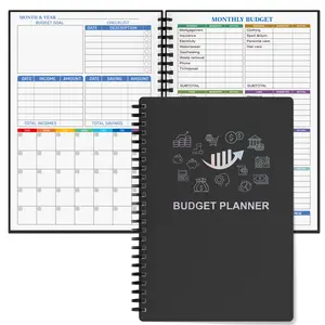 Undated Budget Planner Notebook, 8.6x5.9in Twin-Wire Monthly Planner, Financial Control Tool with Monthly Goals, Expense Logs, Savings & Debt Management, Finance Checklist Organizer for Households