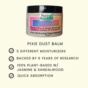 Sherin's Naturals Pixie Dust Vegan Body Balm - A blend of 5 moisturizers for deep long-lasting hydration with all natural botanical scent