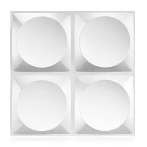 Aadesh 3D Cubic Wall Panel, Geometric Texture Design, PVC Waterproof and Fireproof, Suitable for Living Room, Lobby, Bedroom, Hotel, Office, Game Room, TV Backdrop Decoration, 11.8 inches x 11.8 inches, (Includes a roll of tape for installation).