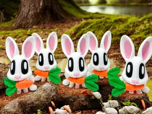 3D Printed Bunny-Hugging Carrot Magnet, Adorable Stress Relief Toy, Functional Fridge Accessory, Ideal Gift