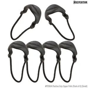PZS Positive Grip Zipper Pulls (Pack of 6) (Small)