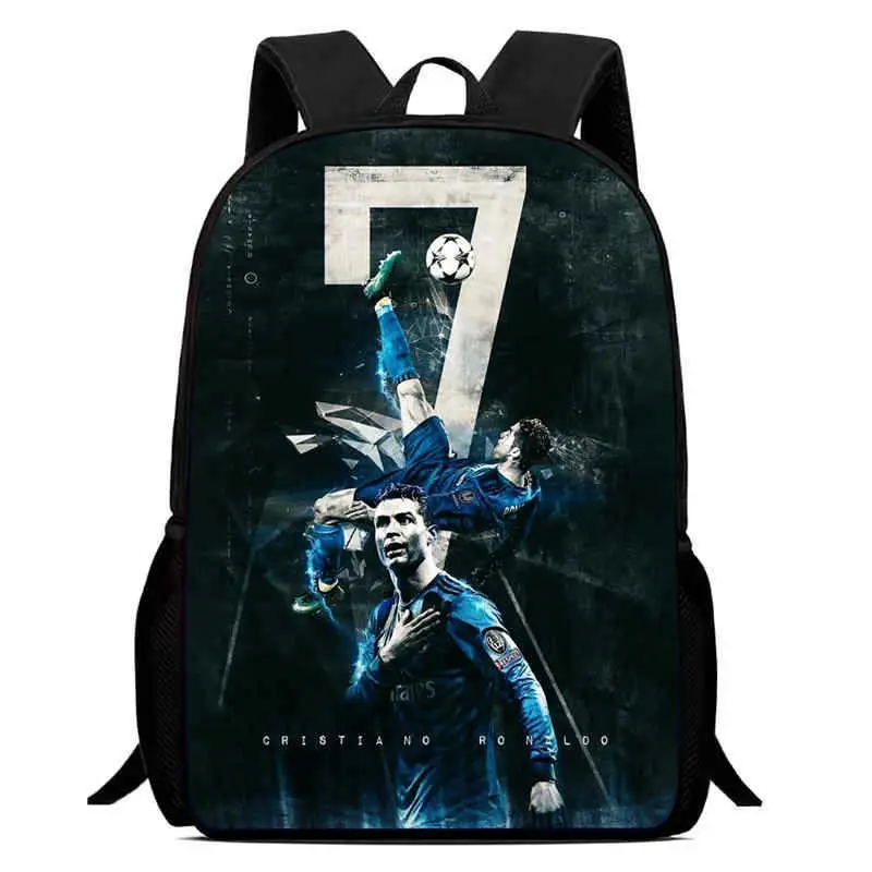 Soccer Backpack Player #7 Ronaldo Backpack Lightweight Casual Knapsack for Trave