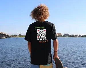 Custom QR Code Shirt, Personalized QR Code Shirt, Your Own QR Code, Social Media Qr Code Shirt, Custom Shirt, Custom Text Shirt