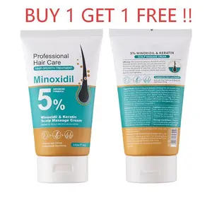 [BUY 1 GET 1 FREE] Powerful 5% Minoxidil Hair Growth Cream, Keratin & Ginger Scalp Massage Cream, Prevents Hair Loss, Repairs Follicles, Promotes Fast Regrowth for Men & Women